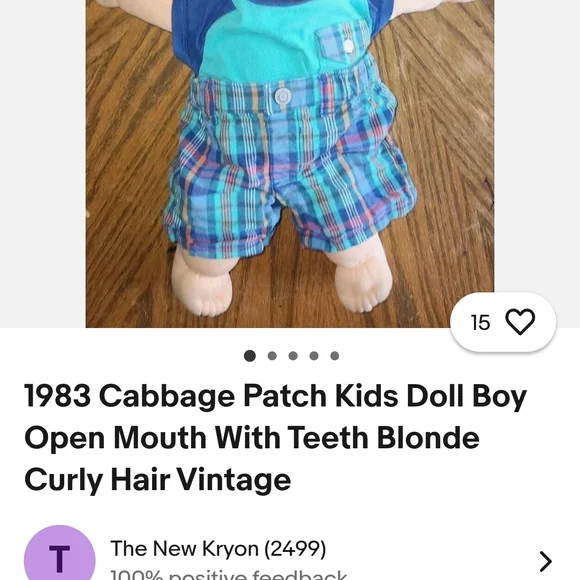 Mattel Plush Doll with Green Eyes and Tan Hair - Picture 6 of 6